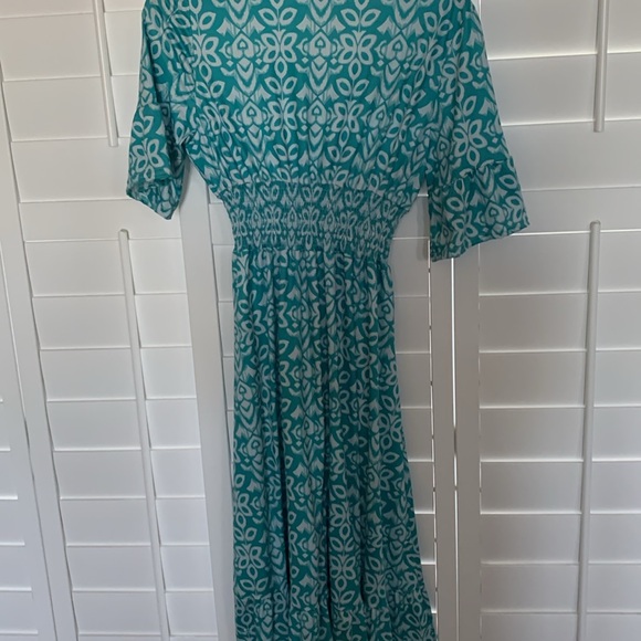 Teamoda casual print v neck long dress size xl - Picture 7 of 8